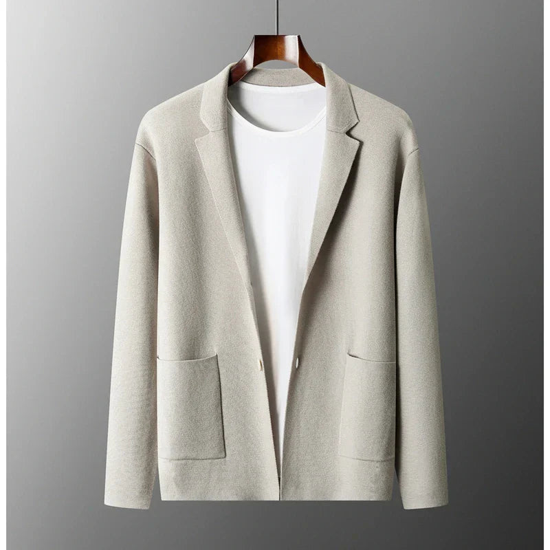 Men's Slim Fit Wool Cardigan Coat - Nocini