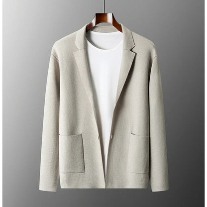 Men's Slim Fit Wool Cardigan Coat - Nocini