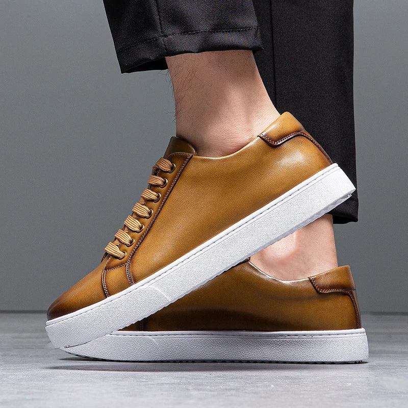 Premium Leather Running Shoes