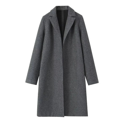 Classic Double Breasted Long Trench Coat - Nocini