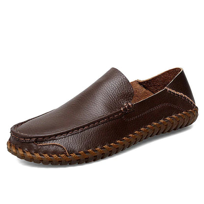 Slip On Leather Moc Loafers for Men - Comfortable Casual Shoes