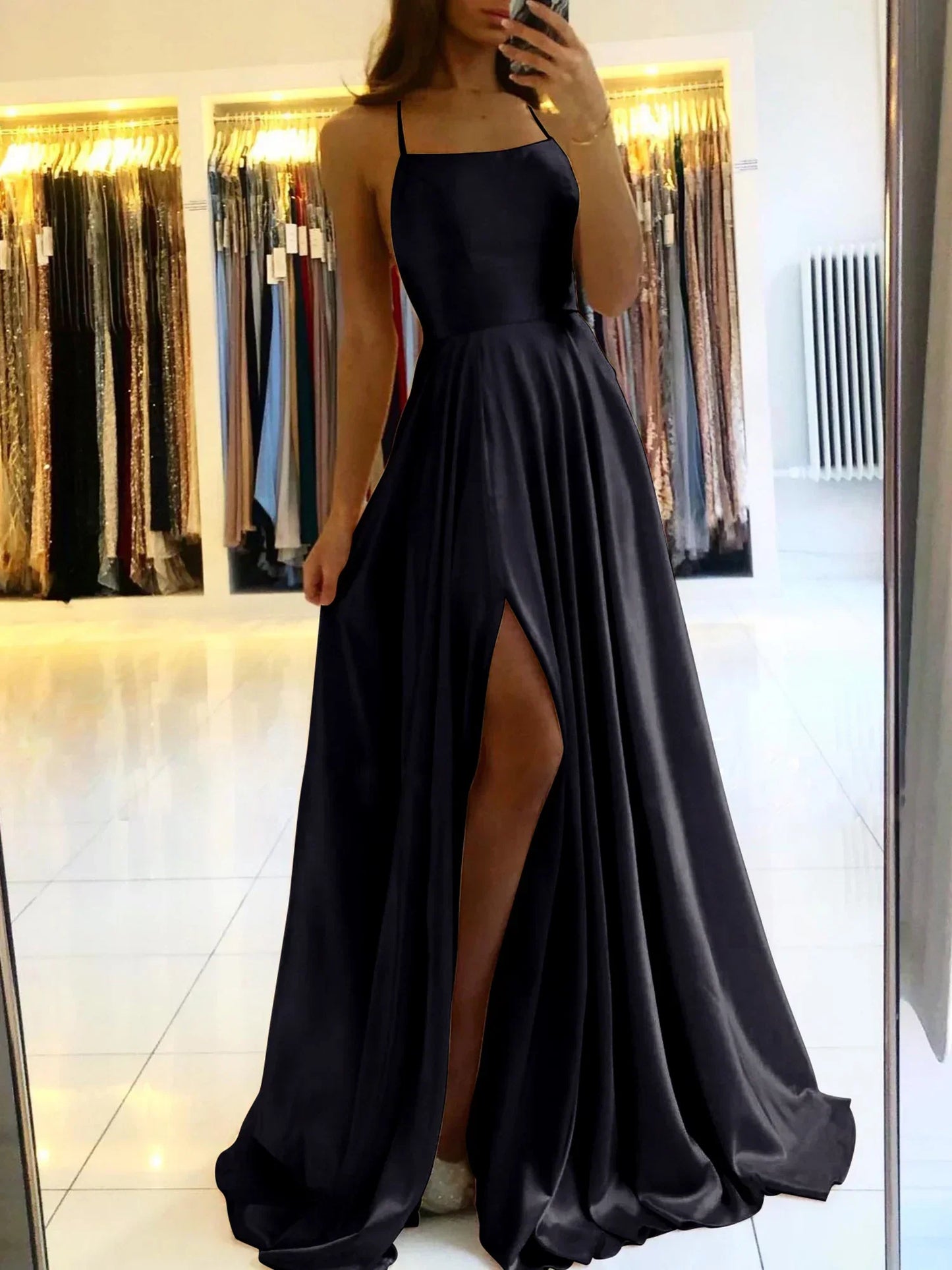 Elegant Pink Bridal Party Dress