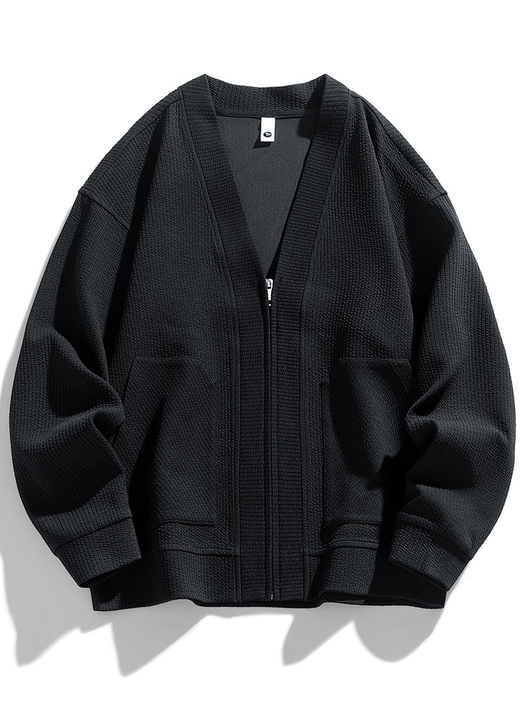 Large Zip Up Sweater Coat