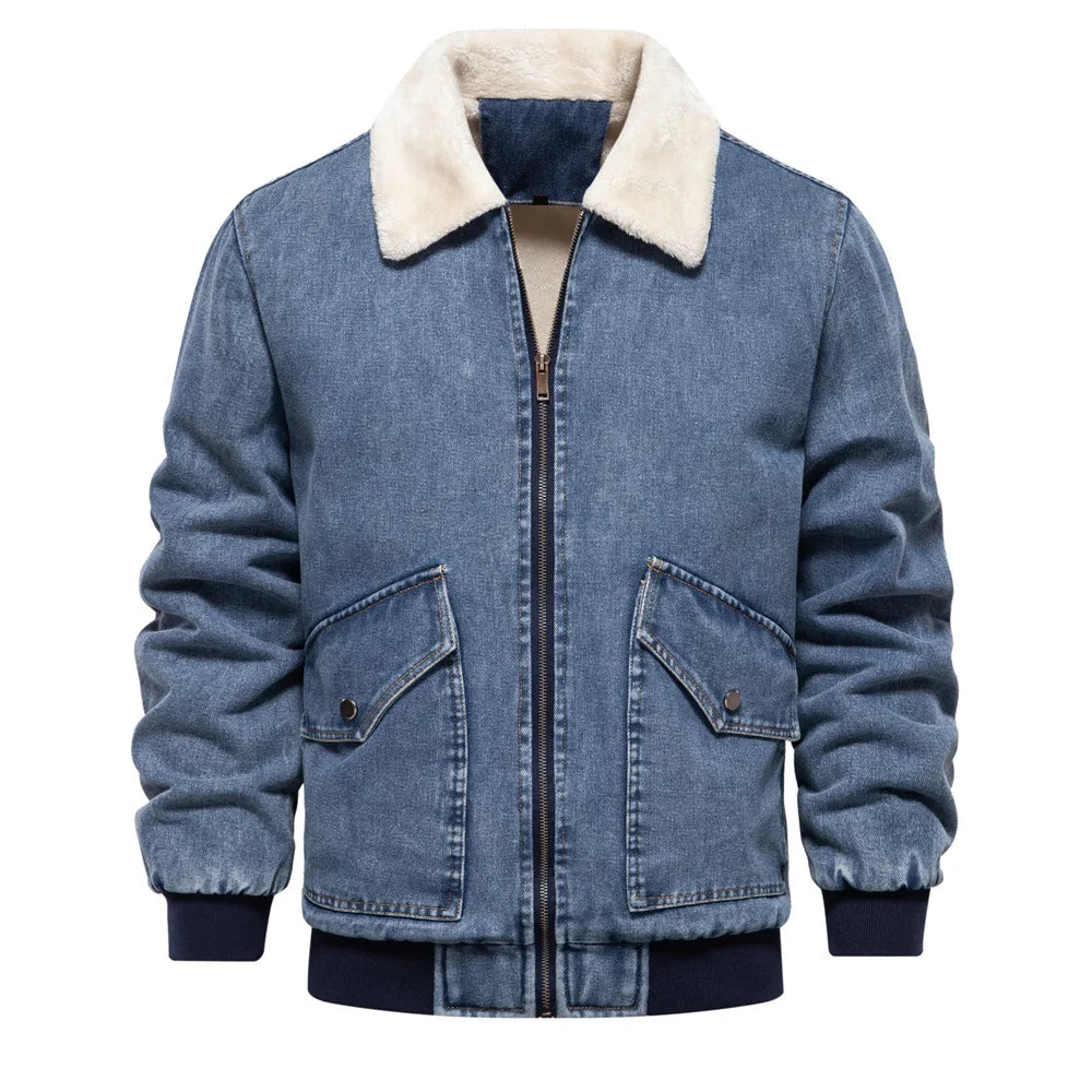 Classic Blue Pilot Jacket - Nocini