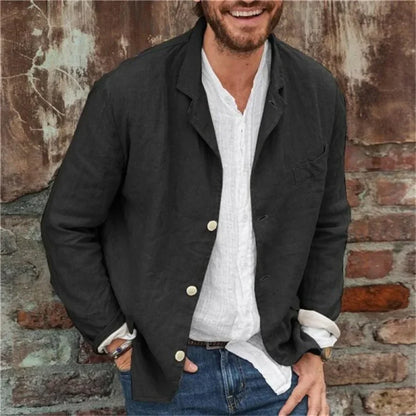 Casual Mens Jacket with Collar and Buttons