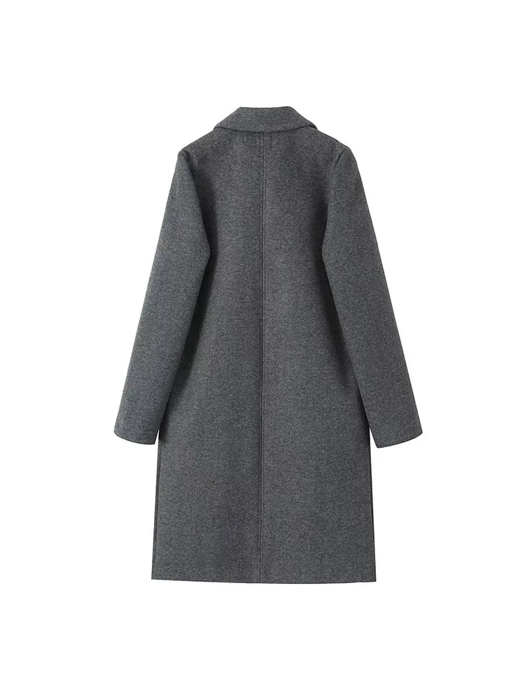 Classic Double Breasted Long Trench Coat
