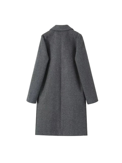 Classic Double Breasted Long Trench Coat