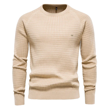 Classic Grid Pattern Mens Sweater