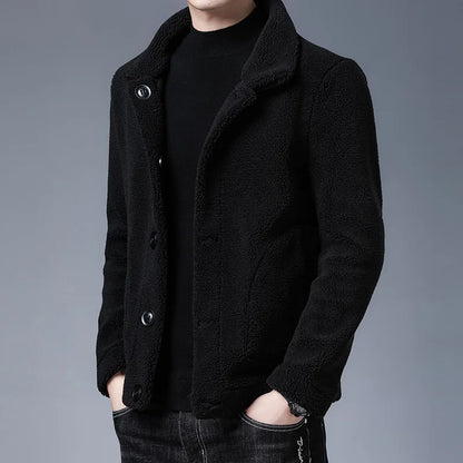 Casual Fleece Lined Button Jacket