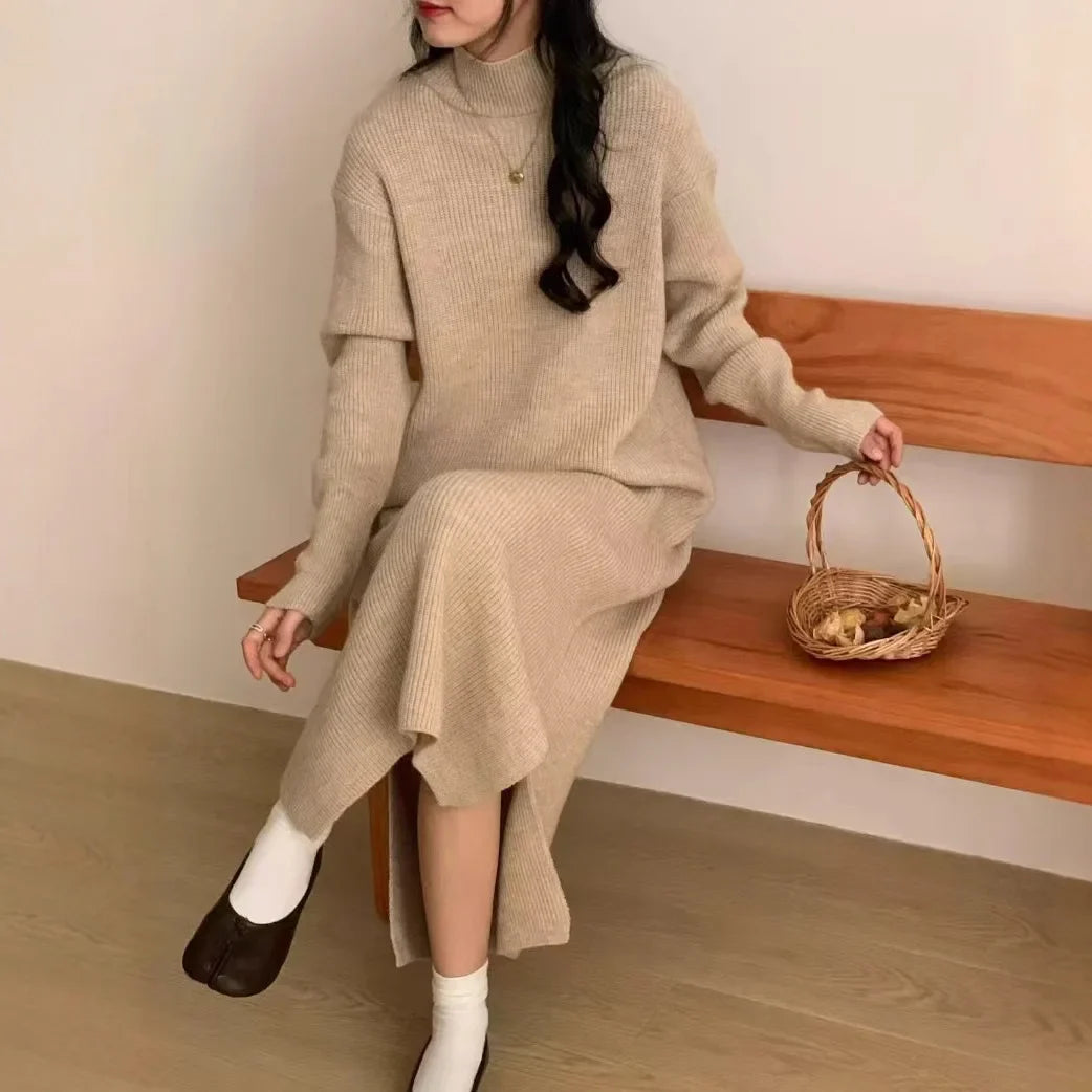 Soft Knit Winter Sweater Dress