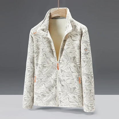 Warm Men's Fleece Coat with Zip Pockets