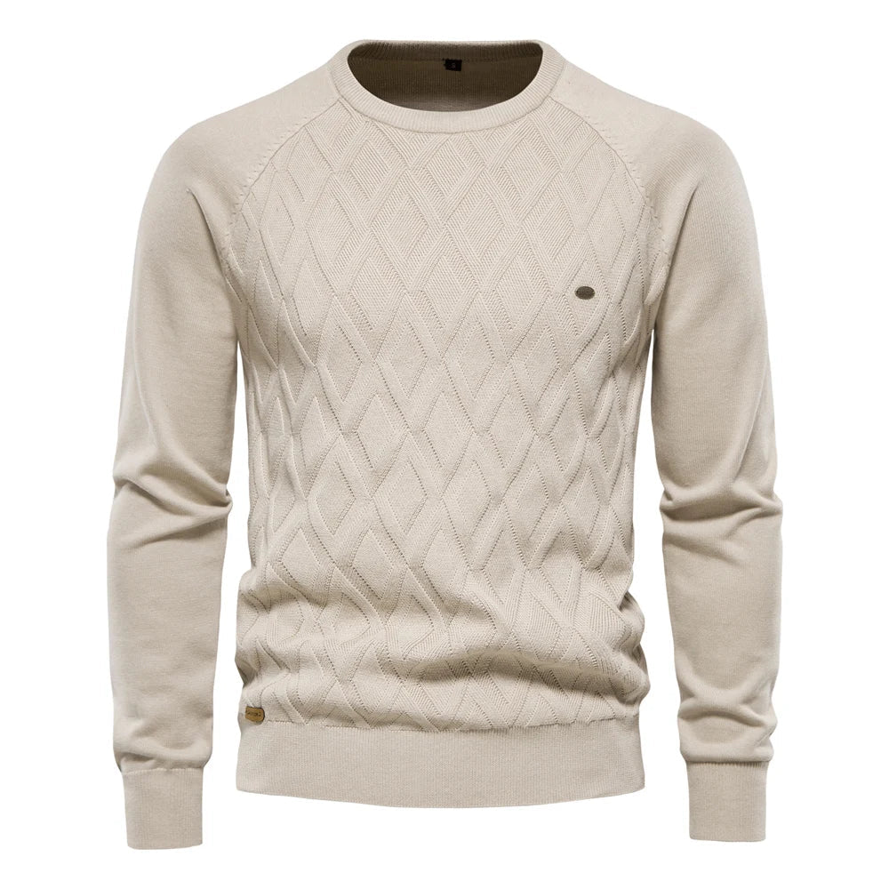 Classic Plaid Crew Neck Sweater