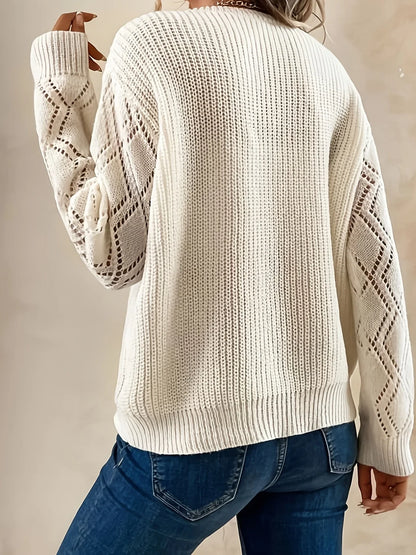 Delicate Knit Lace Pullover