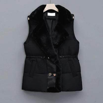 Warm Padded Waterfall Vest for Women