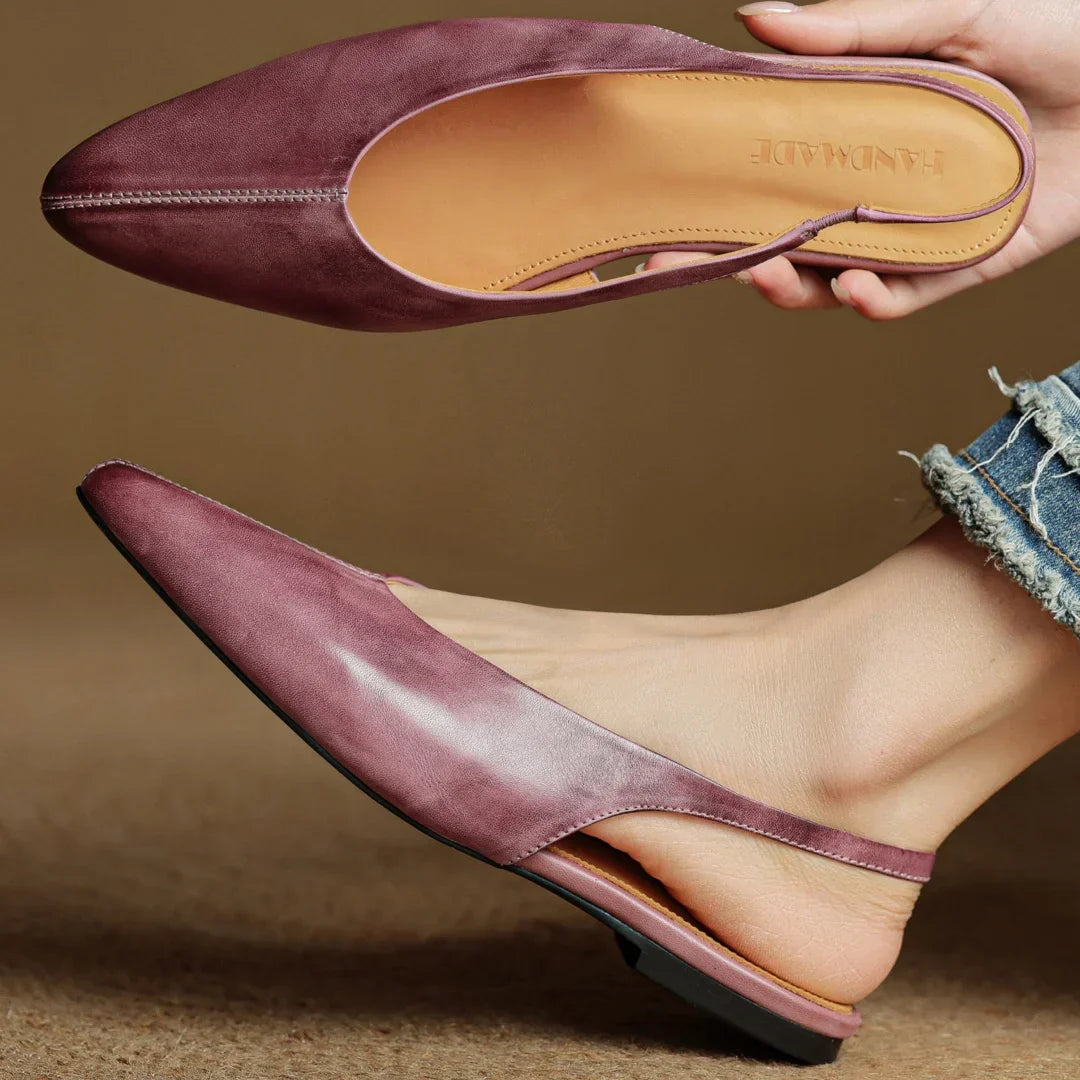 Elegant Pointy Toe Slip On Flats
