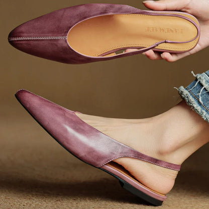 Elegant Pointy Toe Slip On Flats