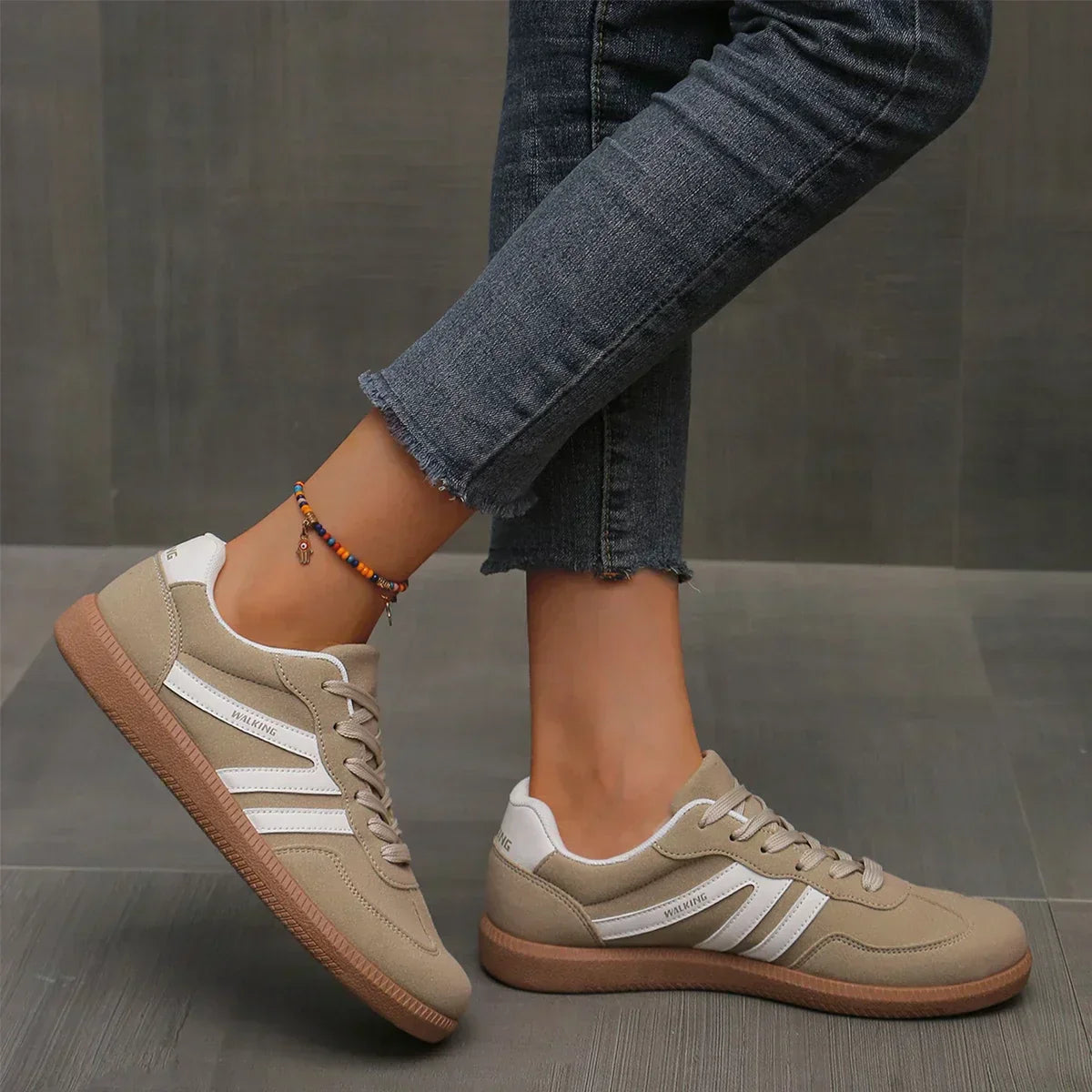 Classic Casual Lace Up Sneakers for Daily Wear