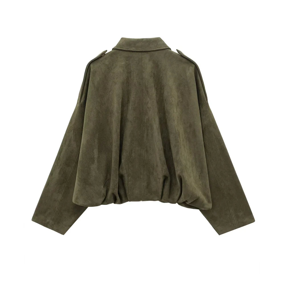 Velvet Soft Faux Leather Jacket