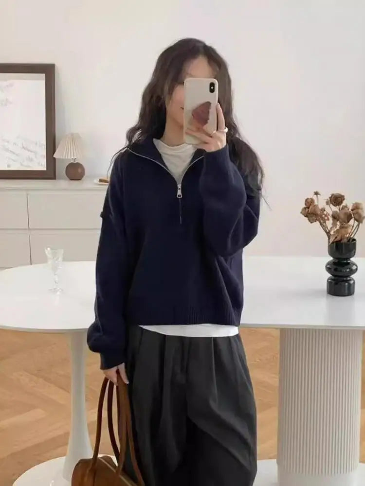 Soft High Neck Warm Knit Sweater for Women
