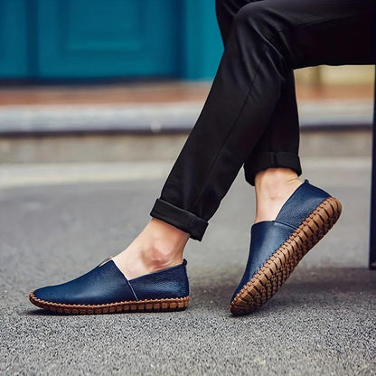 Luxury Slip On Loafers Real Leather Shoes - Olytrend
