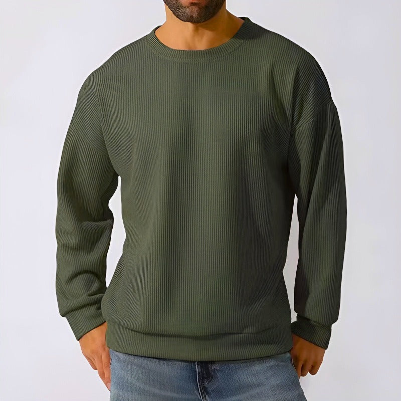 Casual Fitted Crew Neck Sweatshirt
