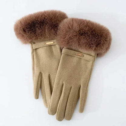 Warm Faux Fur Lined Women's Gloves