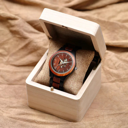 Classic Wooden Round Analog Watch