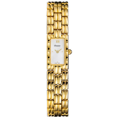 Elegant Rectangular Watch with Link Band