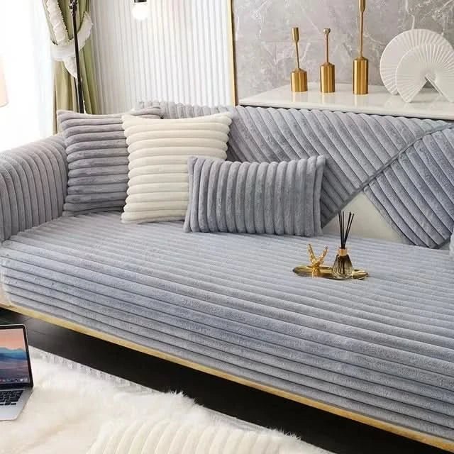 Stylish Fitted Sofa Slipcover With Grip Backing - Nocini