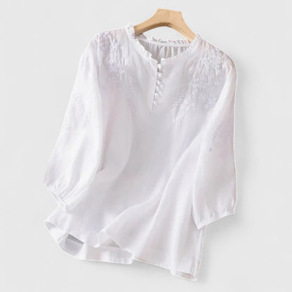 Elegant Classic Front Button Top for Women