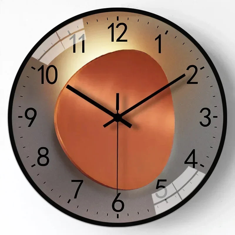 Modern Glass and Metal Wall Clock