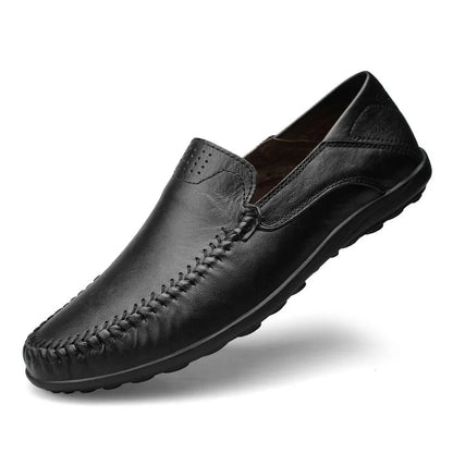 Classic Men's Leather Slip On Shoes - Nocini