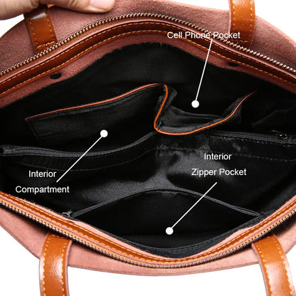 Classic Faux Leather Large Shopper Bag