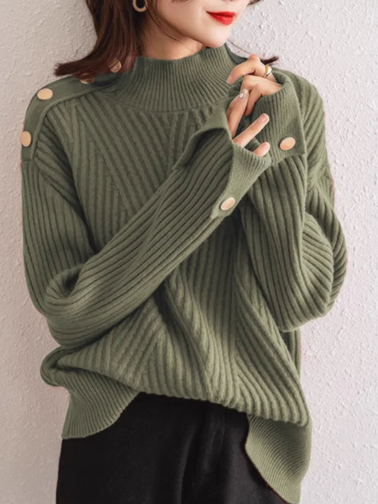 Comfortable Fit Crew Neck Sweater