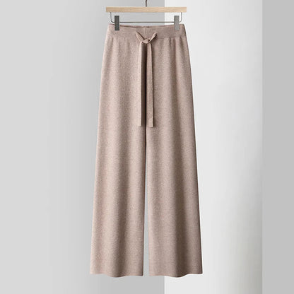 Comfortable Elastic Waist Knit Pants - Nocini