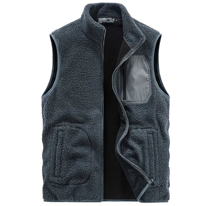 Casual Fit Mens Vest | Zip Up Stand Collar Jacket