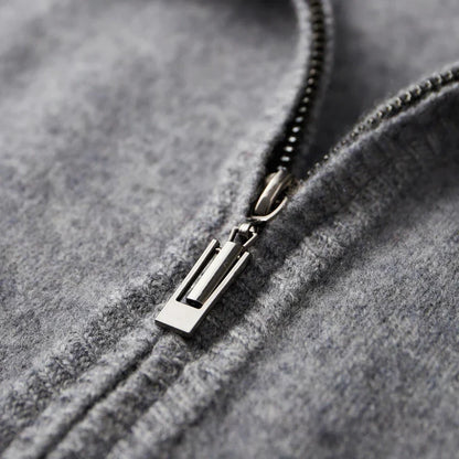 Classic Crew Neck Zip Jacket