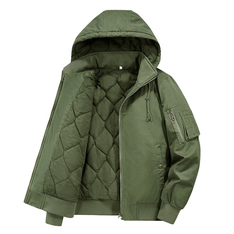 Practical Insulated Cotton Parka Jacket - Nocini