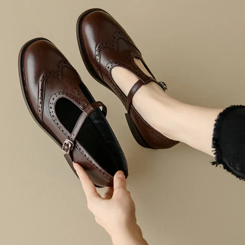 Elegant T-Strap Mary Jane Shoes for Women - Nocini