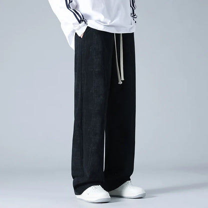 Navy Blue Fleece Jogger Pants