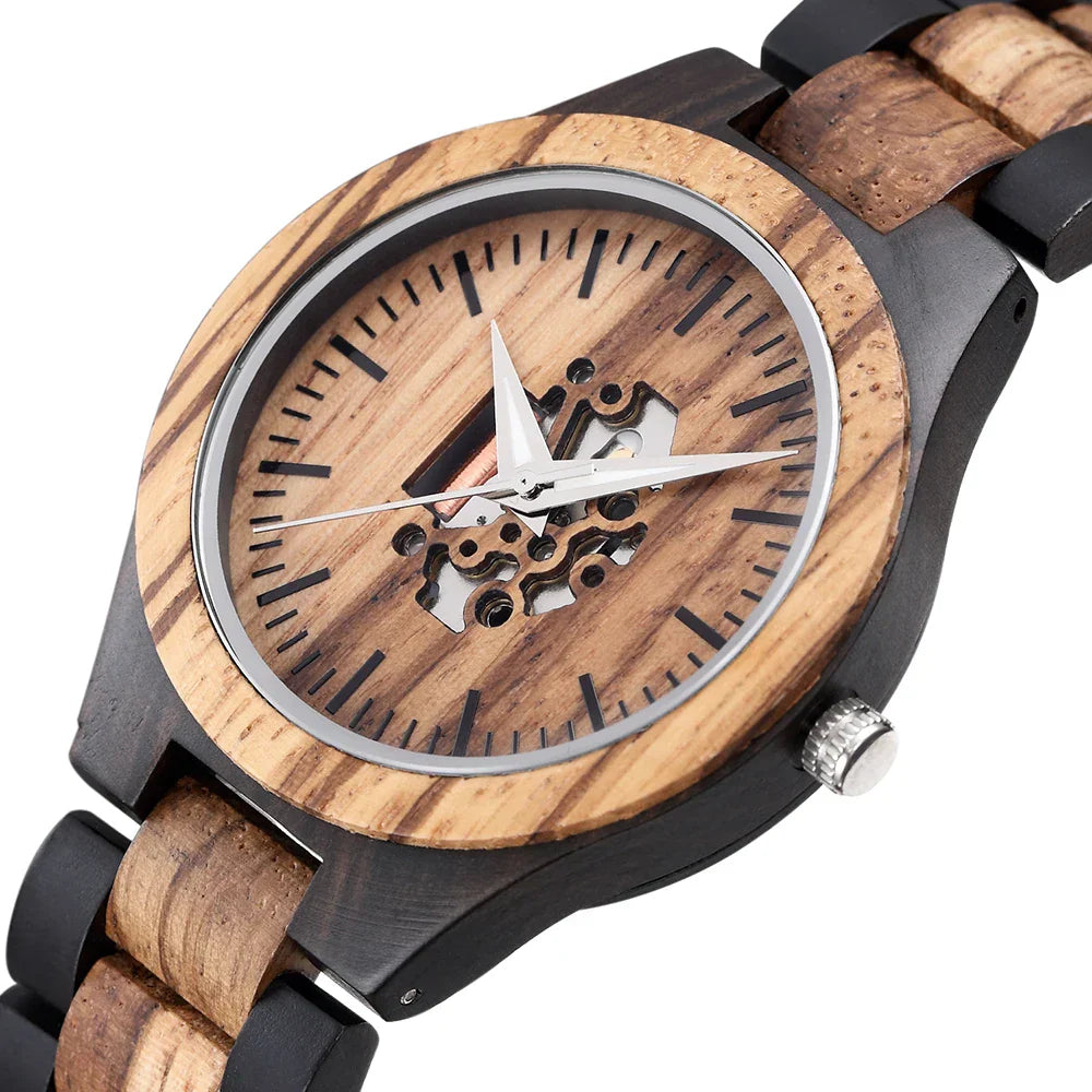Classic Wooden Round Analog Watch