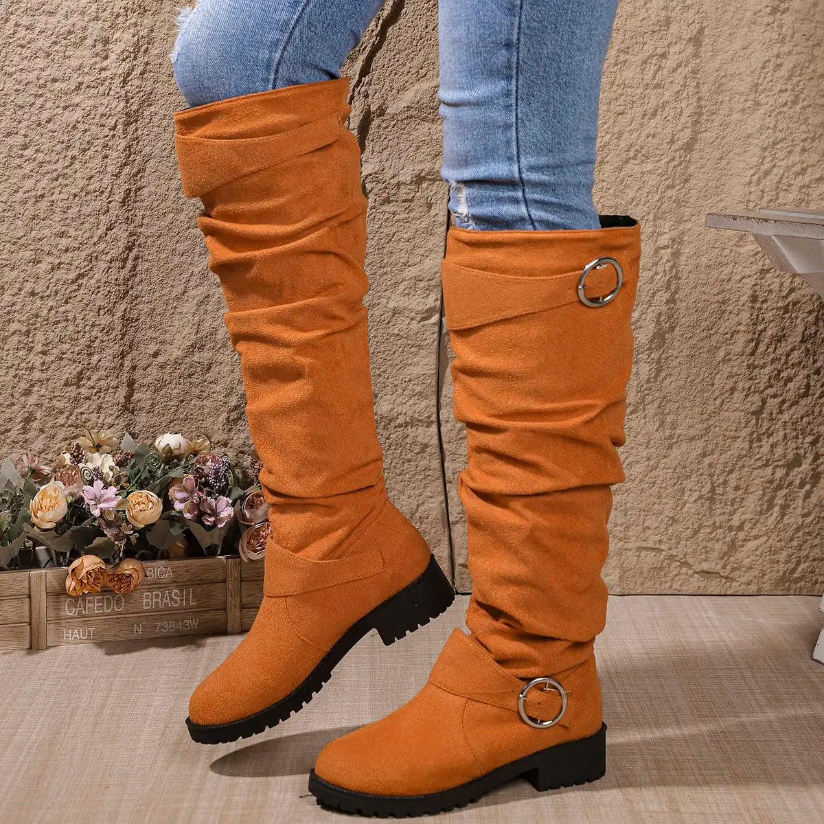 Women's Tall Leather Knee Boots
