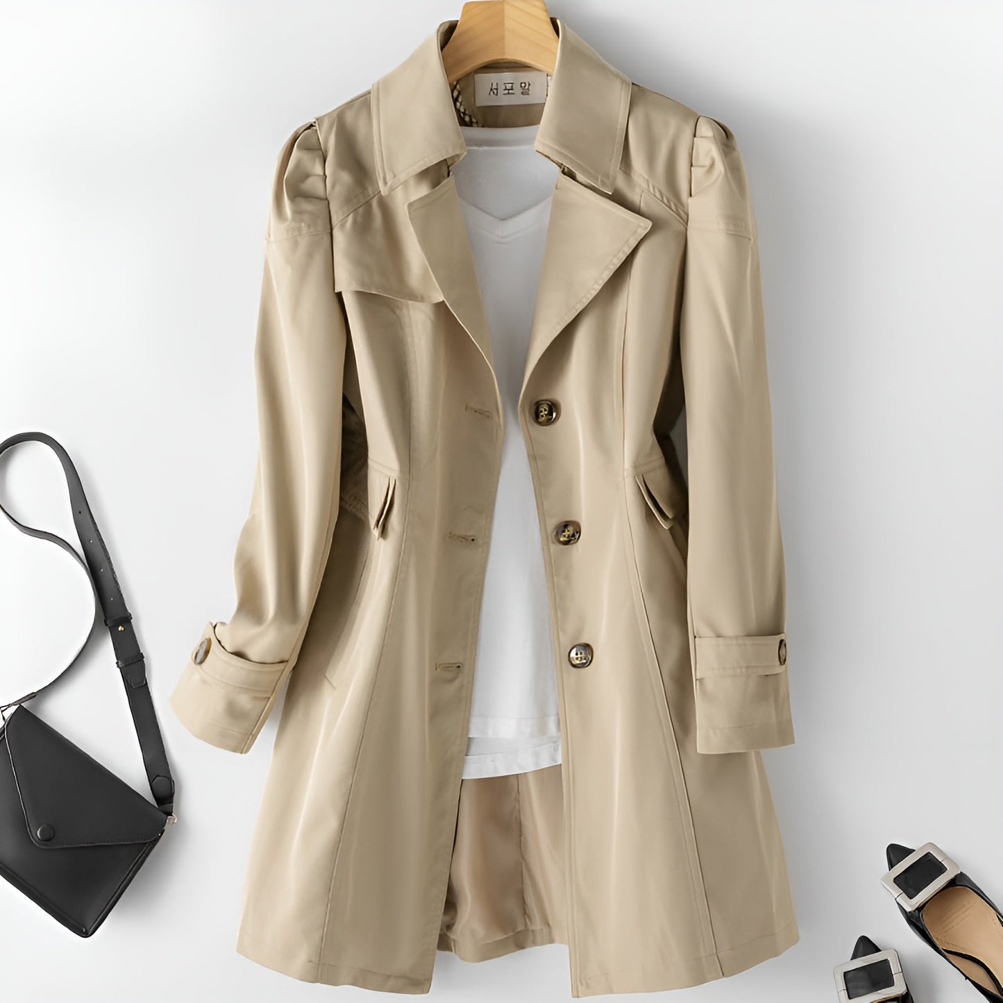 Classic Double Breasted Trench Coat