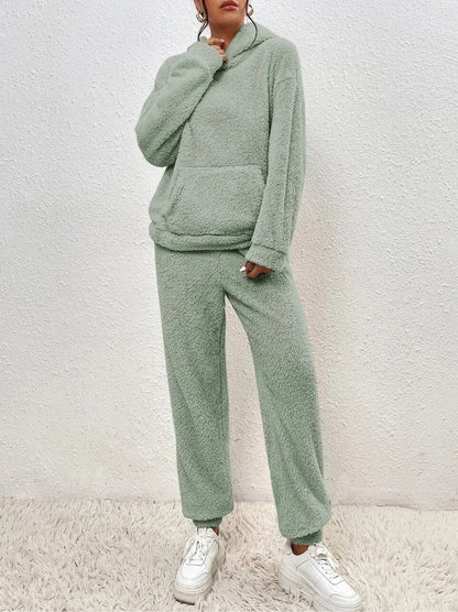 Soft Fleece Teddy Hooded Jumpsuit for Lounge Relaxation