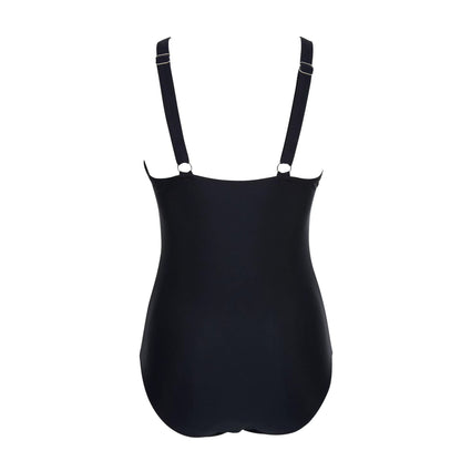 Slimming Black One-Piece Swimsuit for Women