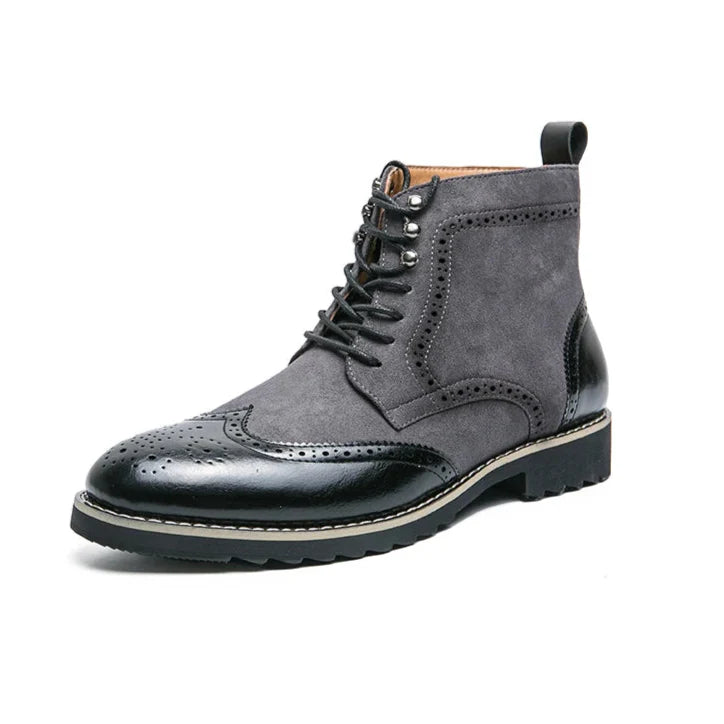 Premium Leather Lace Up Ankle Boots