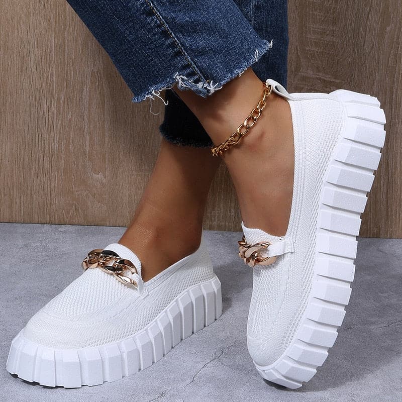 Comfortable Women's Slip On Platform Loafers - Nocini