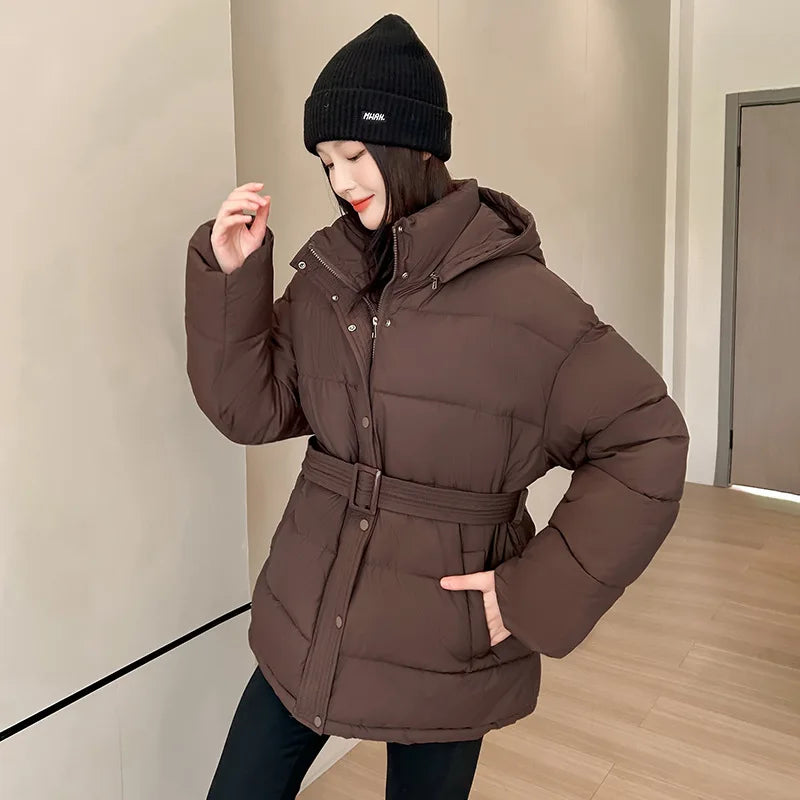 Stylish Women's Hooded Puffer Coat