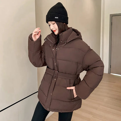 Stylish Women's Hooded Puffer Coat