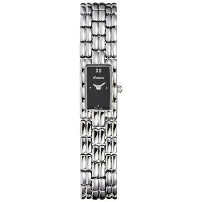 Elegant Rectangular Watch with Link Band
